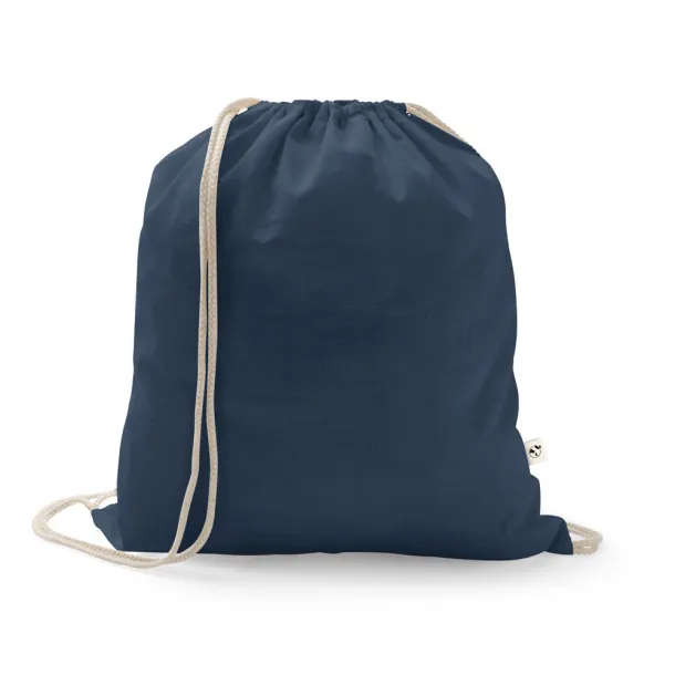 ISTANBUL Backpack made from recycled cotton (70%) and polyester (30% rPET) (150 g/m²) Navy Blue