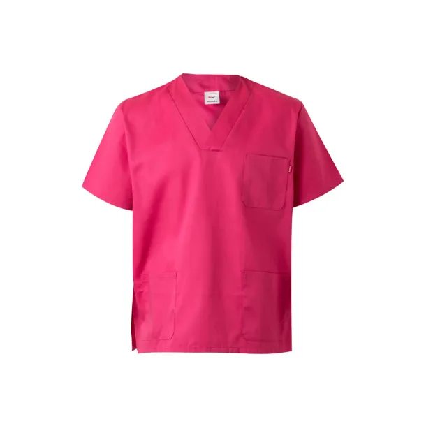 VL ILLAPA Twill tunic (190g/m²) with short sleeves, in polyester (65%) and cotton (35%) Pink