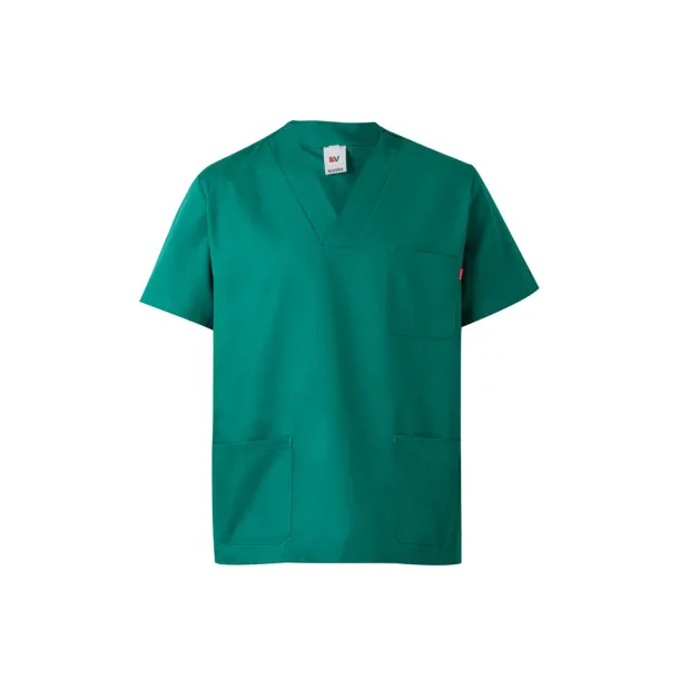 VL ILLAPA Twill tunic (190g/m²) with short sleeves, in polyester (65%) and cotton (35%) Green