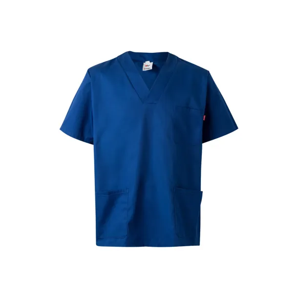 VL ILLAPA Twill tunic (190g/m²) with short sleeves, in polyester (65%) and cotton (35%) Royal blue