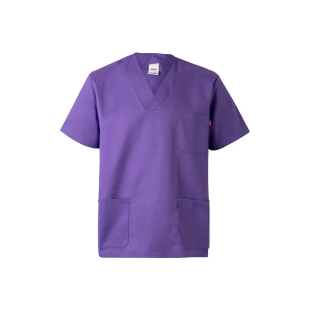 VL ILLAPA Twill tunic (190g/m²) with short sleeves, in polyester (65%) and cotton (35%) Lilac