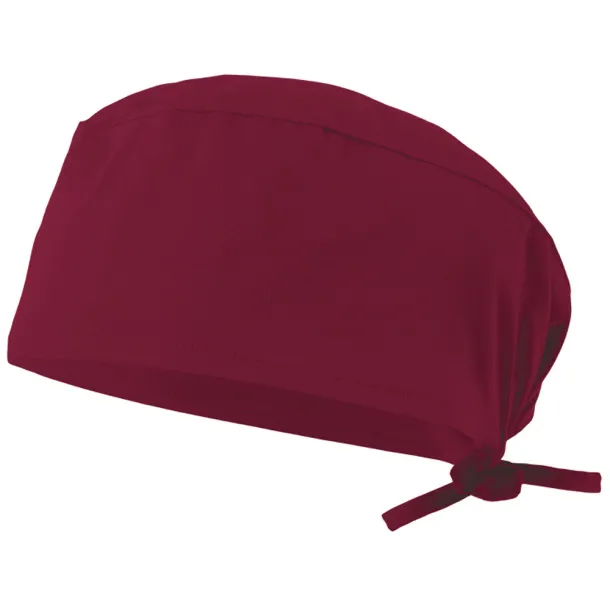 VL ENLIL Sanitary twill cap (190g/m²), in cotton (35%) and polyester (65%) Burgundy