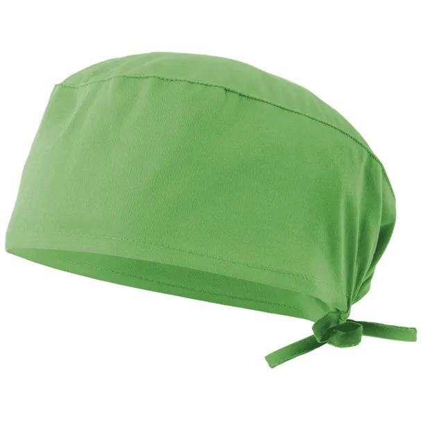 VL ENLIL Sanitary twill cap (190g/m²), in cotton (35%) and polyester (65%) Lime green