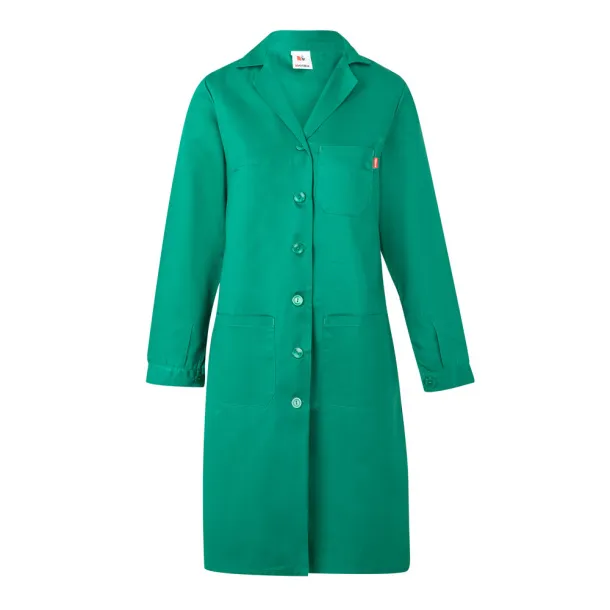 VL RAMA Long sleeve twill smock (175g/m²), in cotton twill (35%) and polyester (65%) Green