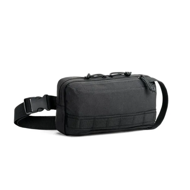 EDINBURGH Waist bag in high-density 600D recycled polyester and 210D recycled polyester lining Black