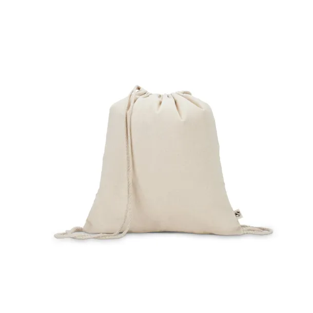 MAIORCA 100% recycled cotton drawstring bag(180 g/m²) Light natural