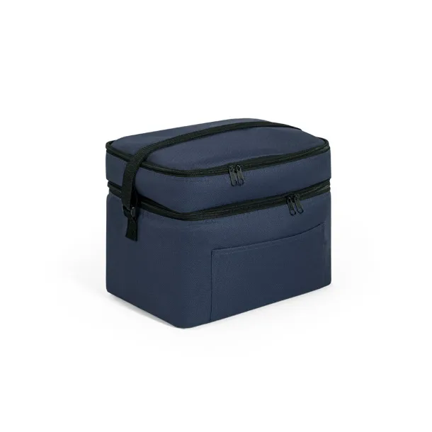 CANCUN LARGE Thermal bag in 600D, recycled polyester, with adjustable webbing strap Blue