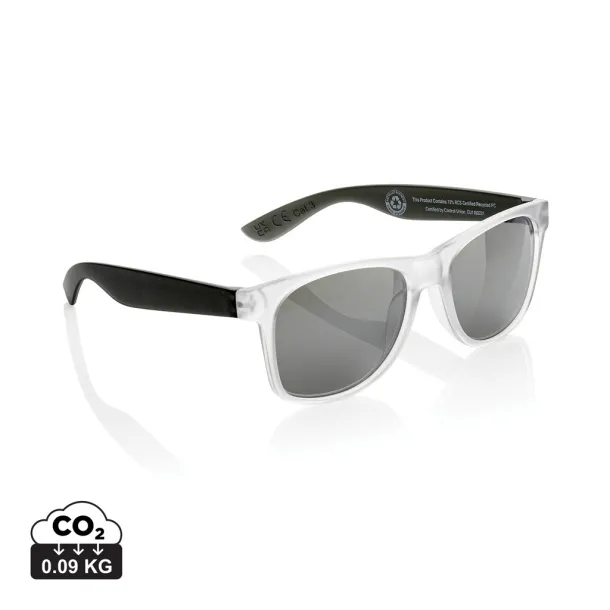 Gleam RCS recycled PC mirror lens sunglasses - XD Collection Black White