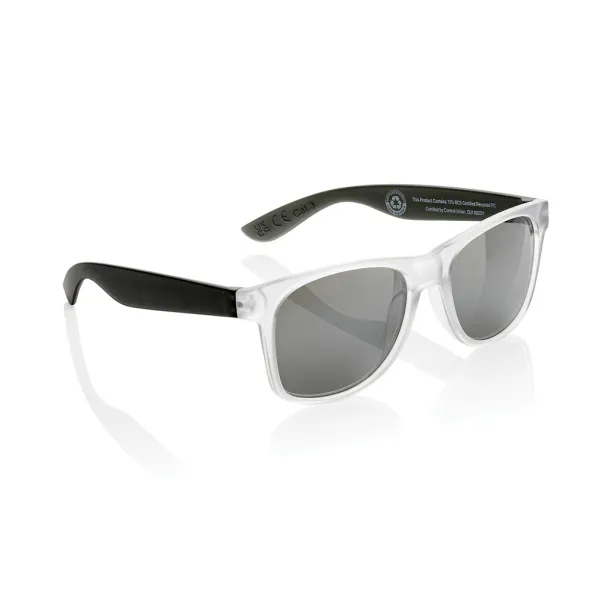 Gleam RCS recycled PC mirror lens sunglasses - XD Collection Black White