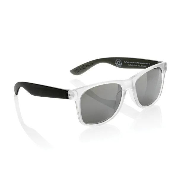 Gleam RCS recycled PC mirror lens sunglasses - XD Collection Black White