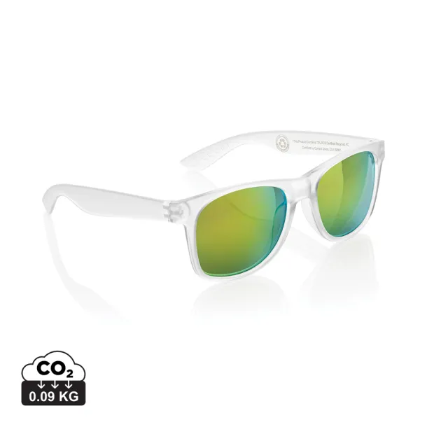 Gleam RCS recycled PC mirror lens sunglasses - XD Collection White 