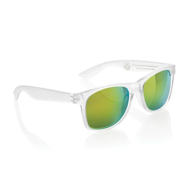 Gleam RCS recycled PC mirror lens sunglasses - XD Collection White 