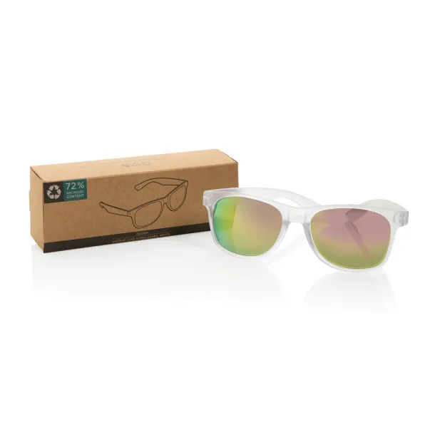 Gleam RCS recycled PC mirror lens sunglasses - XD Collection White 