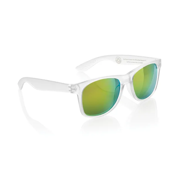 Gleam RCS recycled PC mirror lens sunglasses - XD Collection White 