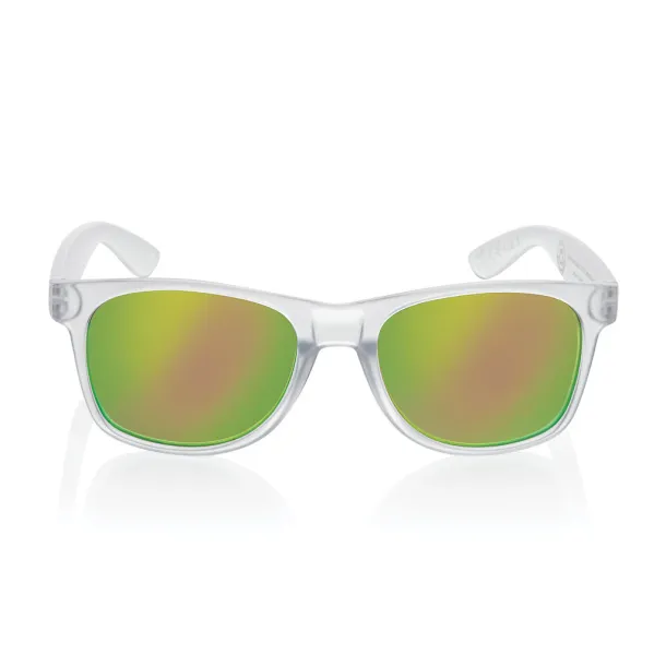 Gleam RCS recycled PC mirror lens sunglasses - XD Collection White 