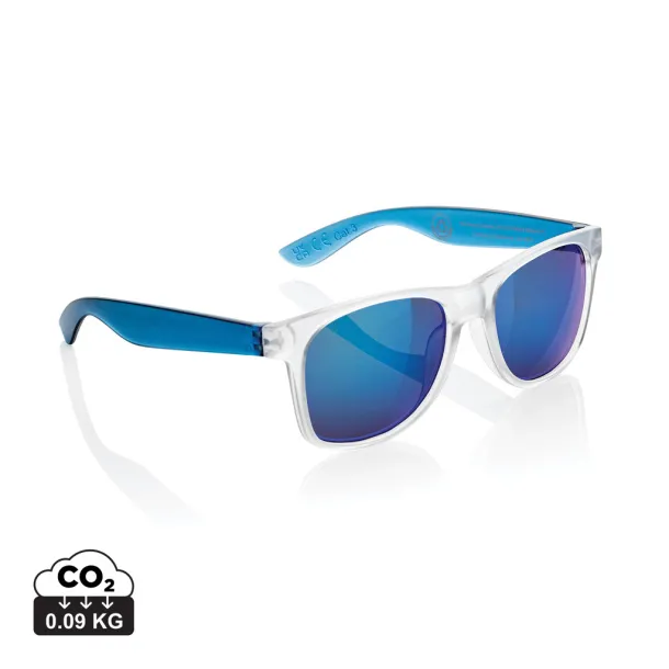 Gleam RCS recycled PC mirror lens sunglasses - XD Collection Blue White