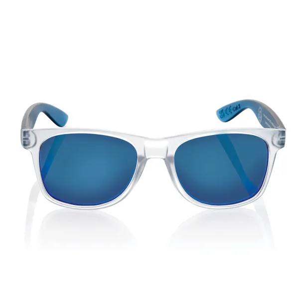 Gleam RCS recycled PC mirror lens sunglasses - XD Collection Blue White