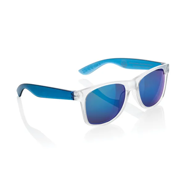 Gleam RCS recycled PC mirror lens sunglasses - XD Collection Blue White