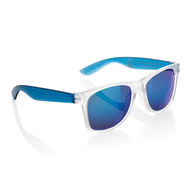 Gleam RCS recycled PC mirror lens sunglasses - XD Collection Blue White