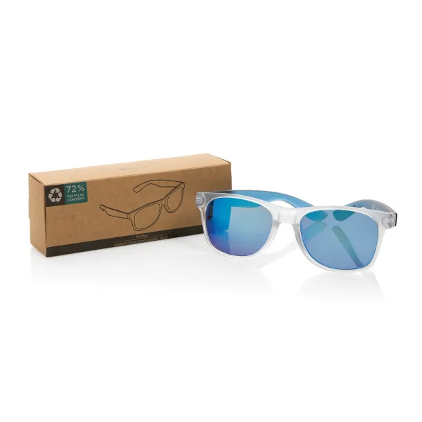 Gleam RCS recycled PC mirror lens sunglasses - XD Collection Blue White