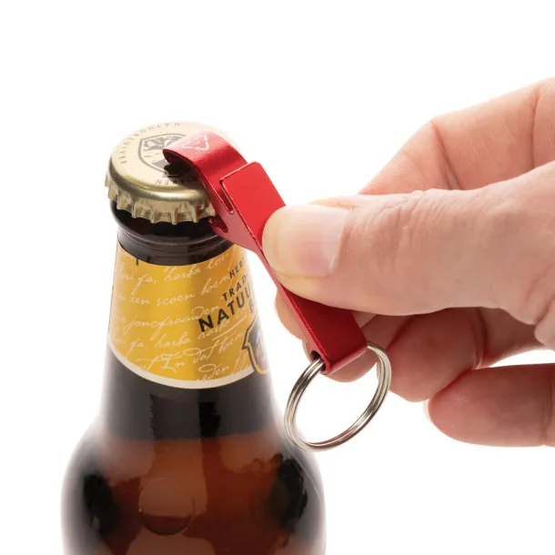  RCS recycled aluminum bottle and can opener - XD Collection Red 