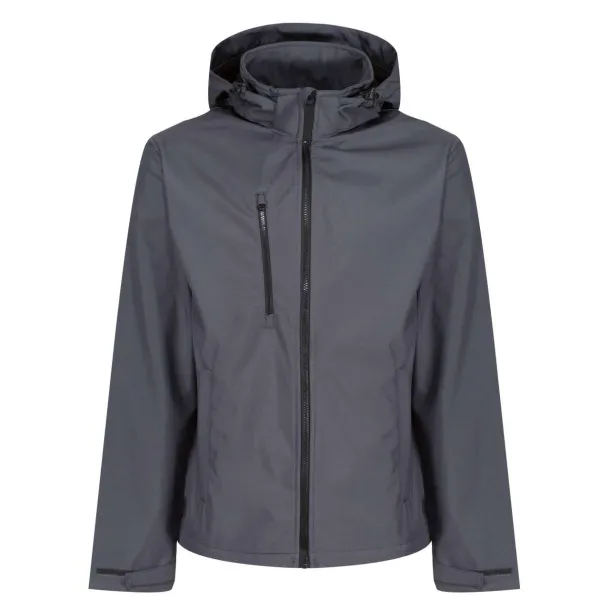 VENTURER 3-slojna softshell jakna s kapuljačom - Regatta Seal Grey Crna