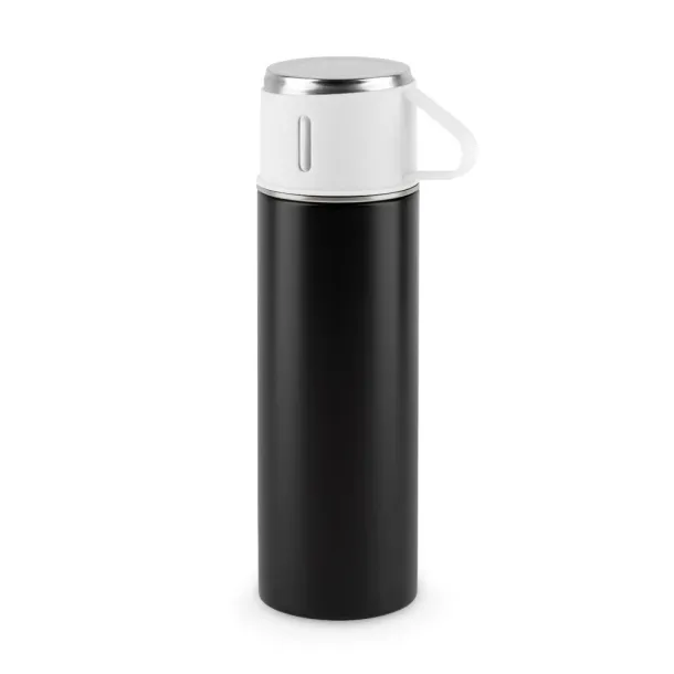 COMANECI Double-walled stainless steel bottle (90% recycled) with matte finish 490 mL Black