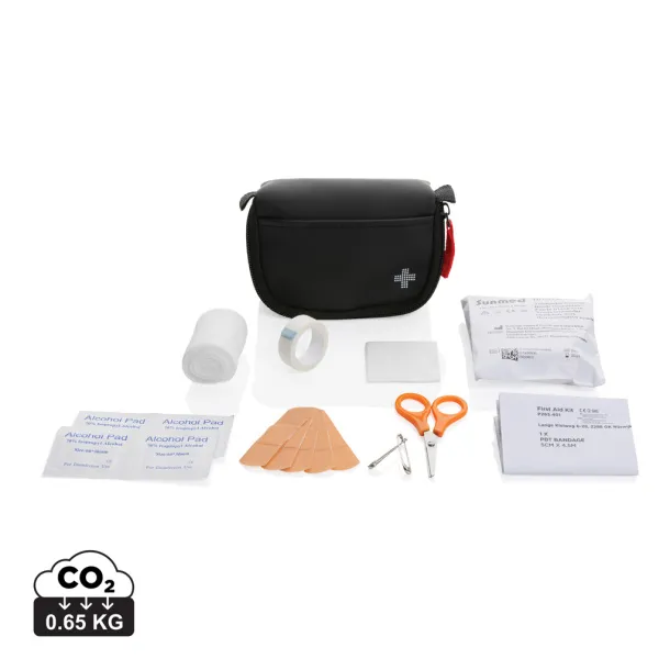  RCS recycled nubuck PU pouch first aid set mailable - XD Collection Black 