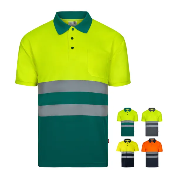 VL FORTUNA Bird-eye polo shirt (140g/m²) with short sleeves, in polyester (100%)