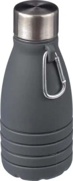 Erin Silicone foldable drinking bottle 550 ml Crna