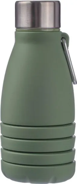 Erin Silicone foldable drinking bottle 550 ml Zelena