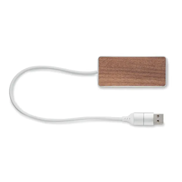 UBAH USB hub 4 ports 27,5 cm Wood