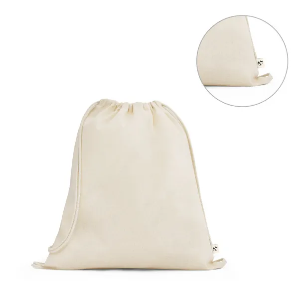 BELIZE 100% organic cotton drawstring bag (140 g/m²)