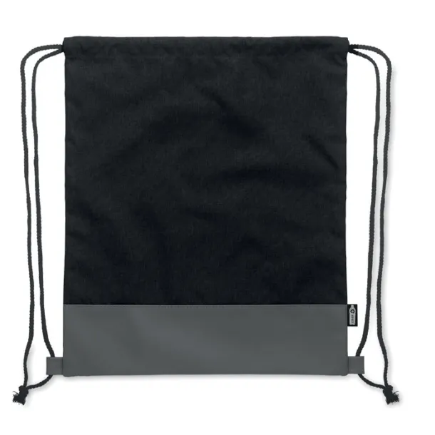 LIBAG RPET PU drawstring bag 2 tone Black