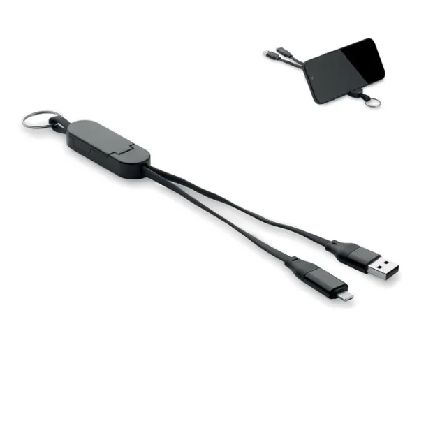 CABO 60W cable keyring recycled ABS Black