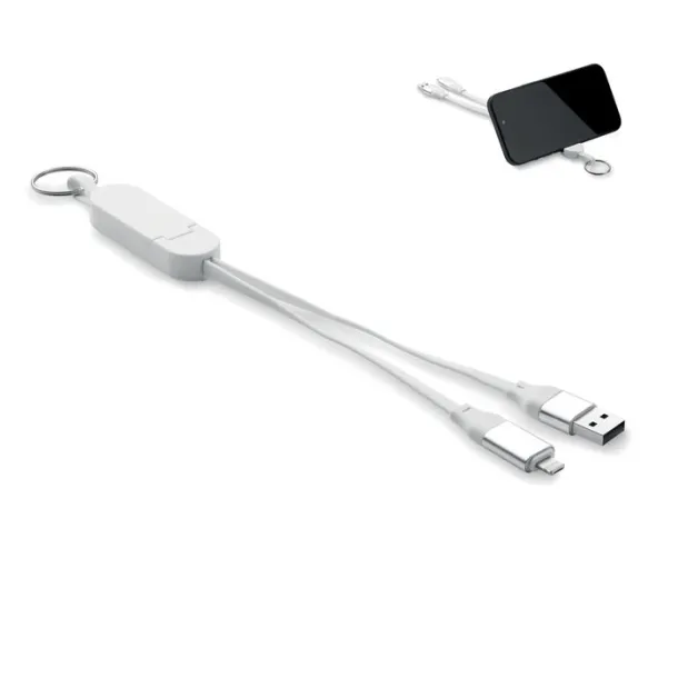 CABO 60W cable keyring recycled ABS White