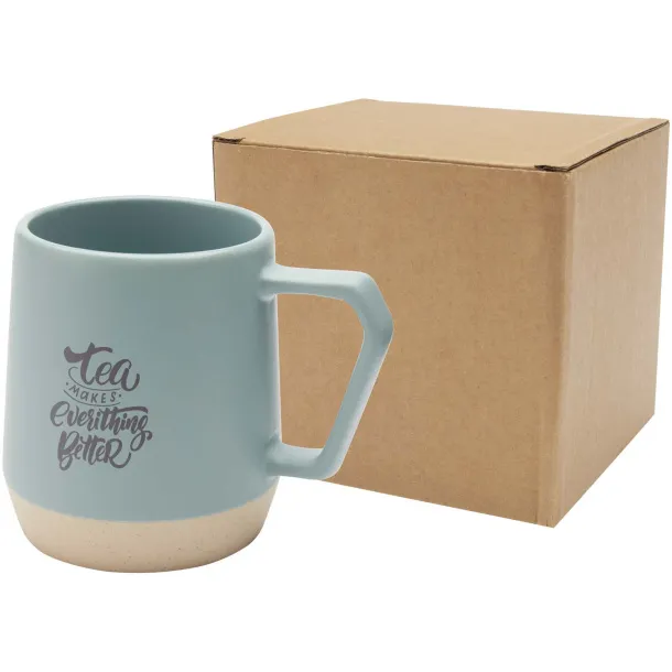 Dolce 300 ml ceramic mug with matt finish Reef blue