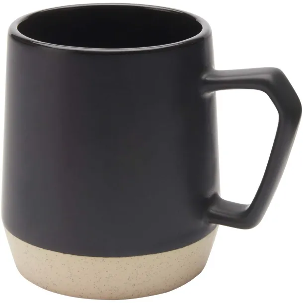 Dolce 300 ml ceramic mug with matt finish Crna