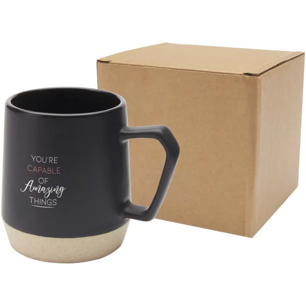 Dolce 300 ml ceramic mug with matt finish Crna