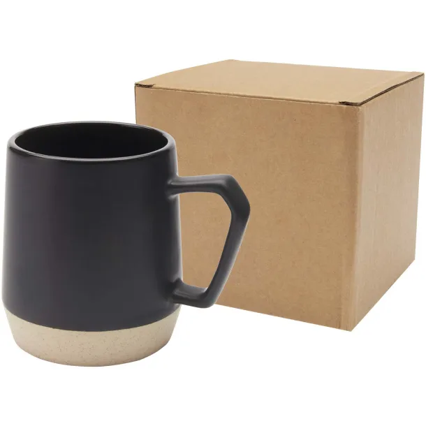 Dolce 300 ml ceramic mug with matt finish Crna