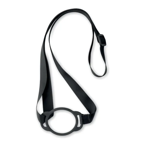 LANCUP Lanyard with cup holder 6cm Black