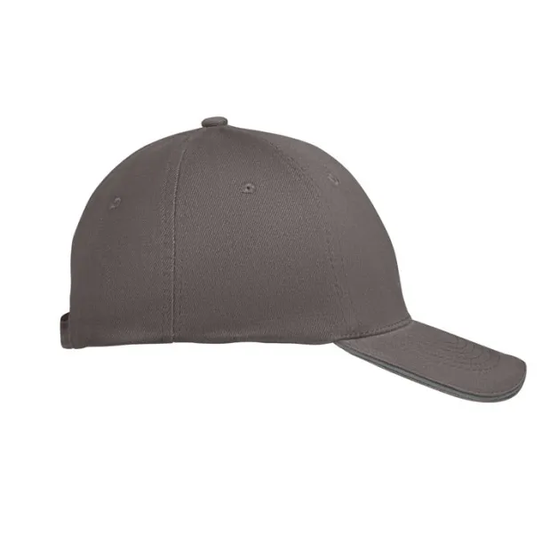 BUFFALO 6 panel baseball cap Dark grey Dark grey