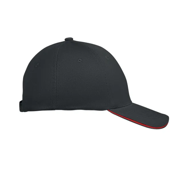 BUFFALO 6 panel baseball cap Black Black