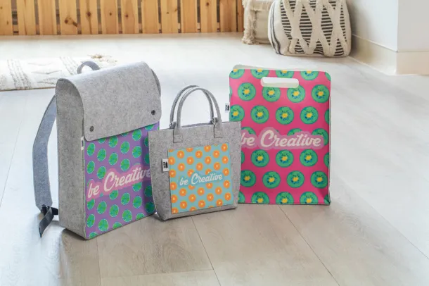 CreaFelt Cross personalizirana RPET torba za preko ramena Bijela Siva