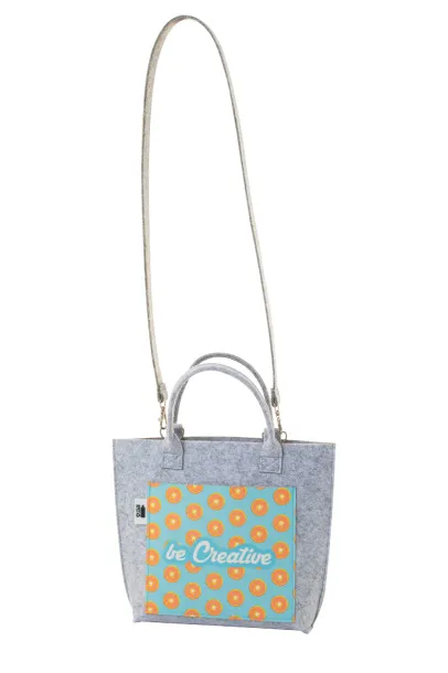 CreaFelt Cross custom RPET crossbody bag White Grey