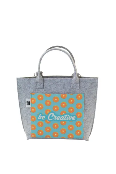 CreaFelt Cross custom RPET crossbody bag White Grey