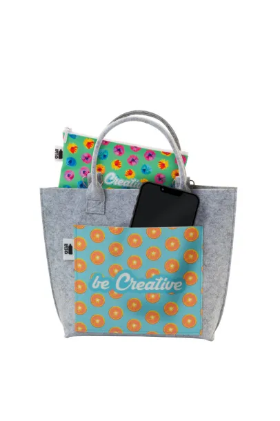 CreaFelt Cross custom RPET crossbody bag White Grey