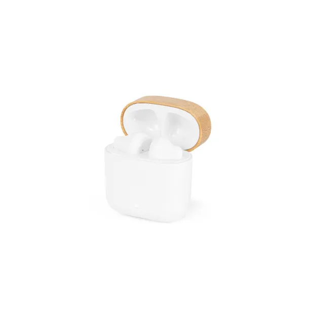 COBAIN Wireless headphones with 5h of autonomy in recycled ABS (100% rABS) and bamboo White