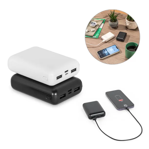 LEAKEY 10 Prijenosna baterija od recikliranog ABS-a (100% rABS), 10 000 mAh