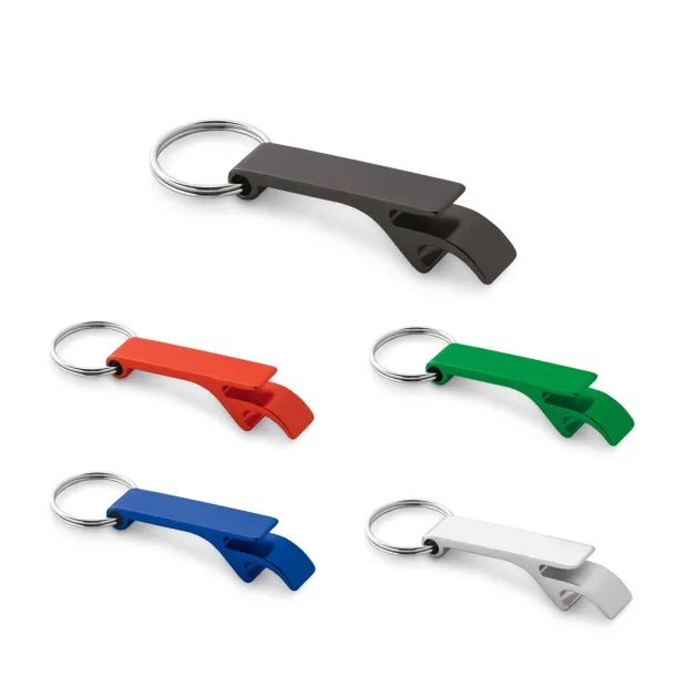 RE-BAITT Recycled aluminium (100% rAL) keyring with capsule opener